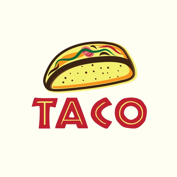 Mexicaanse taco illustratie — Stockvector