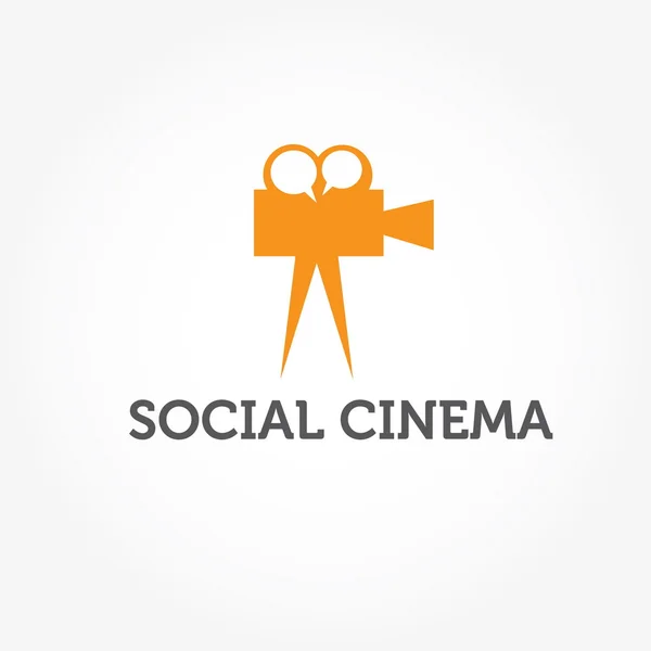 Illustrazione del cinema sociale — Vettoriale Stock