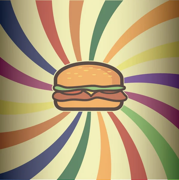 Retro hamburger wektor wzór — Wektor stockowy