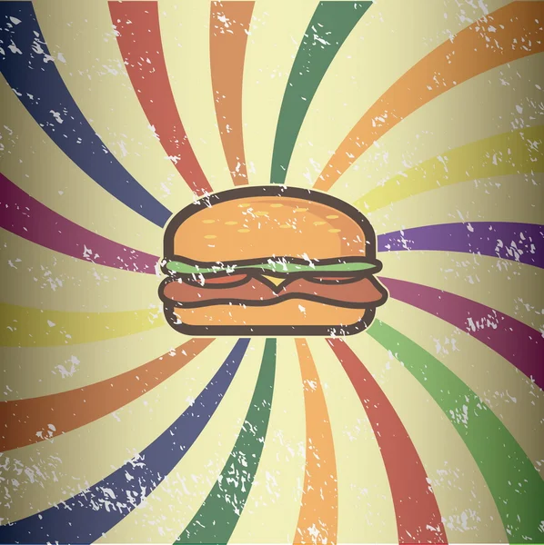 Retro hamburger vector design — Stock Vector