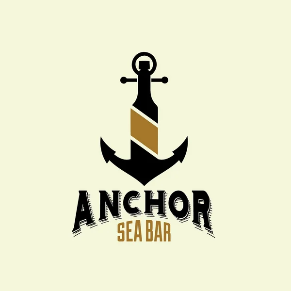 Bar Anchor morze — Wektor stockowy