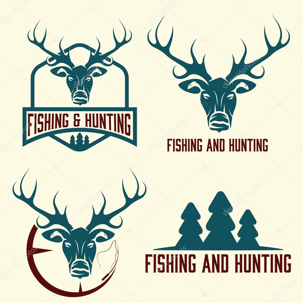 Hunting and fishing vintage set