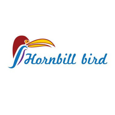 catoon hornbill bird clipart