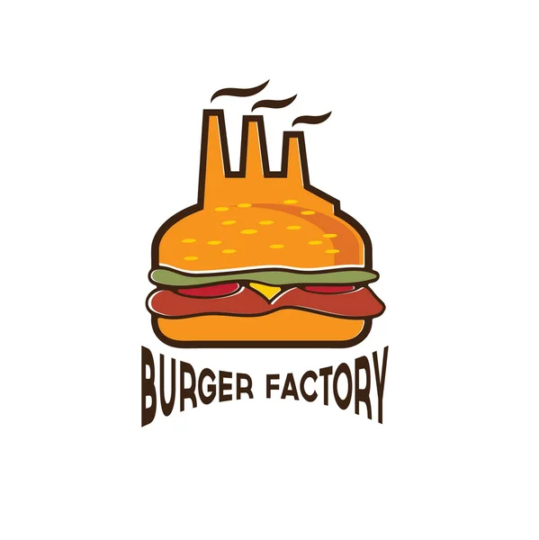 Burger factory — Stock Vector