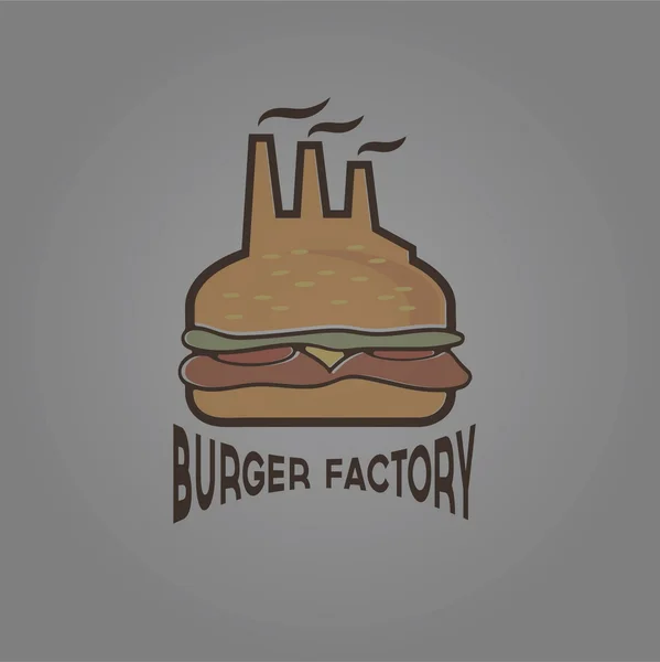 Burgerfabrik — Stockvektor