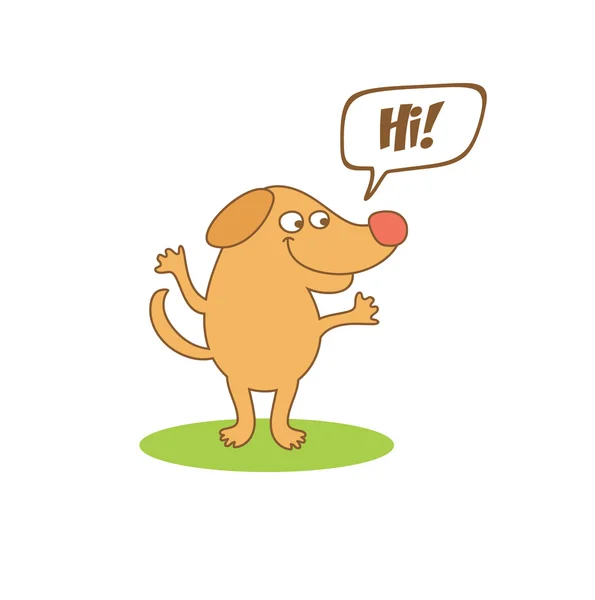 Cartoon dog with thought bubble — Stock Vector