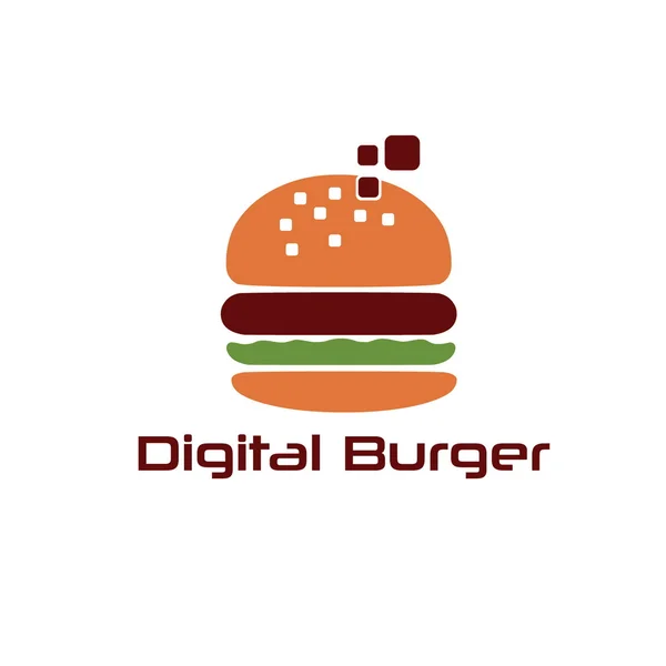 Цифровой векторный дизайн бургера — стоковый вектор