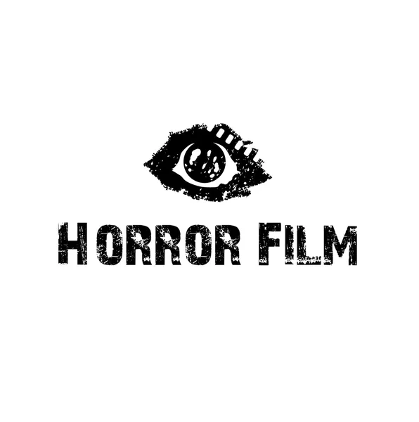 Horror film illustration with eye — Stock Vector