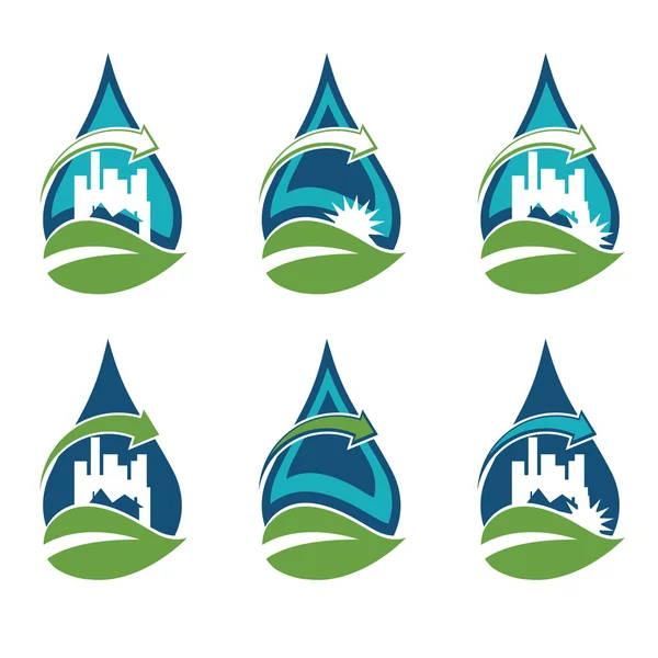 Ikona recyklingu miejski eco — Wektor stockowy