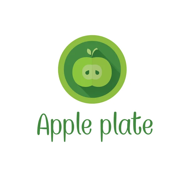 Half apple icon — Stock Vector