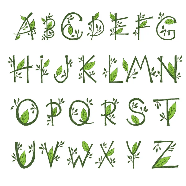 Illustratie van hand tekenen lettertype in de vorm van bijkantoren en le — Stockvector