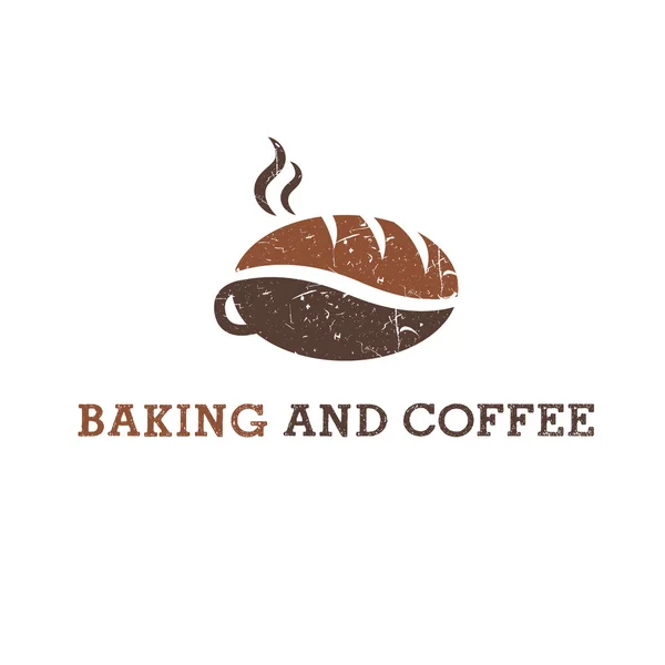 Illustration abstraite de café et biscuit — Image vectorielle