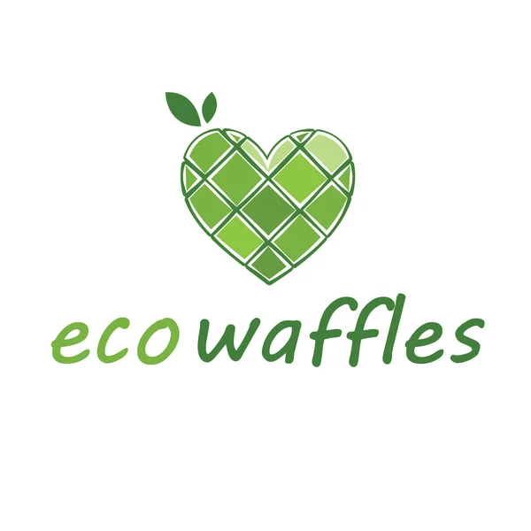 Ícone de ilustração abstrato de eco waffles —  Vetores de Stock