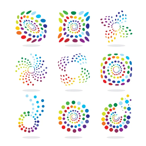 Set voor abstracte illustratie icon — Stockvector