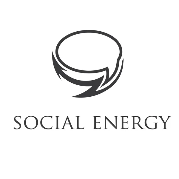 Illustration social energy — Stock Vector