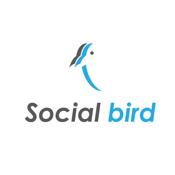 Ilustración social bird — Archivo Imágenes Vectoriales