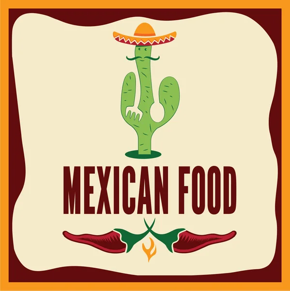 Mexicaans eten illustratie — Stockvector