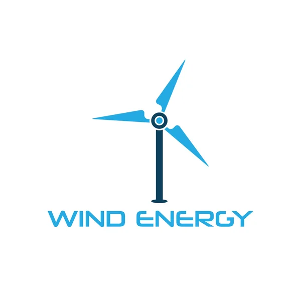 Wind turbine vector design template — Stock Vector