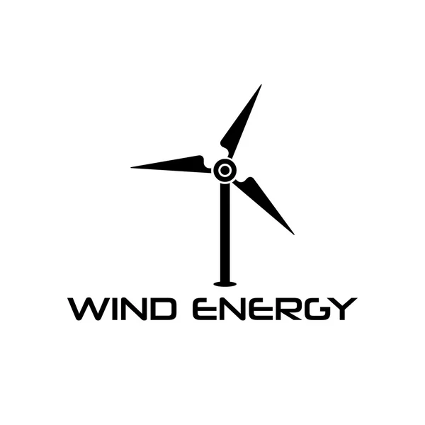 Wind turbine vector design template — Stock Vector