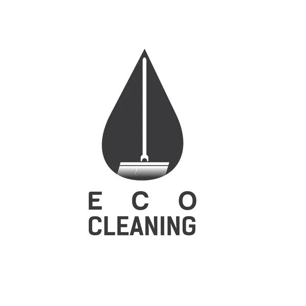 Modello di progettazione vettoriale di pulizia ecologica — Vettoriale Stock