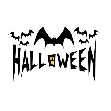 Halloween illusztráció denevérek