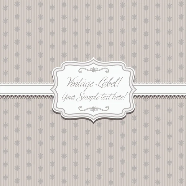 Illustratie elegante frame op patroon. Vector — Stockvector