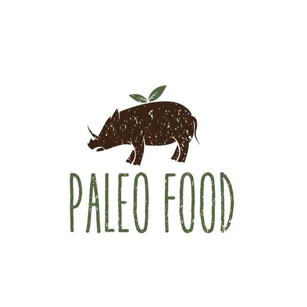 Paleo food hog vector design template — Stock Vector