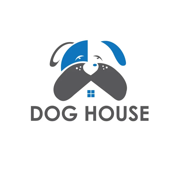 Dog house vector design template — Stock Vector