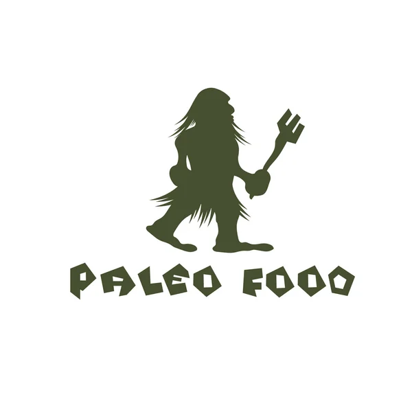 Paleo étel ősember vektor tervezősablon — Stock Vector