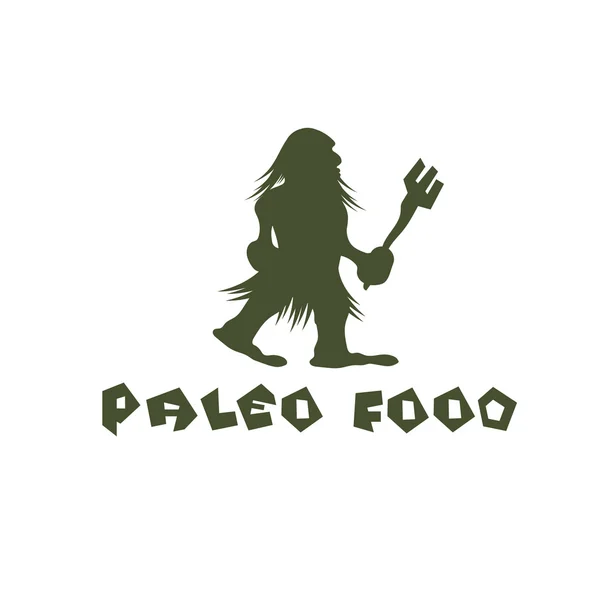 Paleo food caveman vector design template — Stock Vector