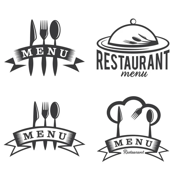 Restaurant et éléments de menu ensemble — Image vectorielle