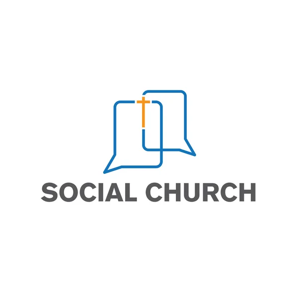 Sociale kerk vector ontwerpsjabloon — Stockvector