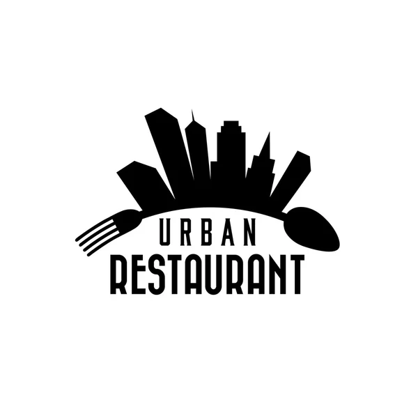 Urban restaurant vector design template — Stock Vector