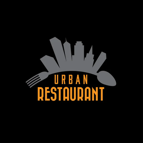 Diseño de vectores de restaurante urbano plantilla — Archivo Imágenes Vectoriales