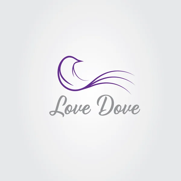 Love dove vector design template — Stock Vector