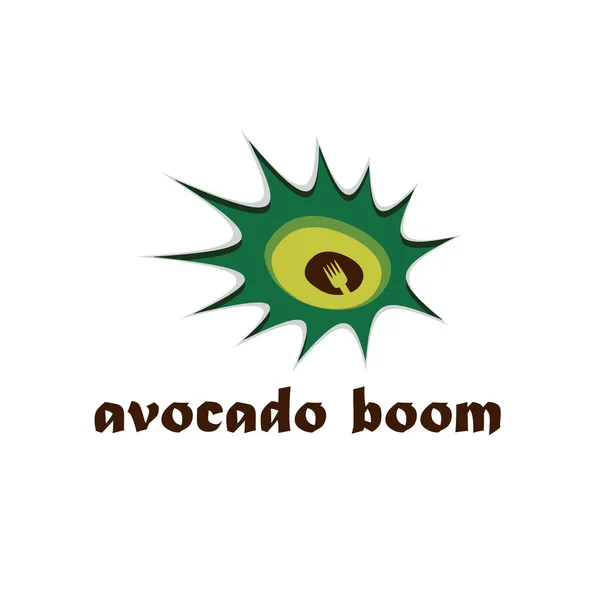 Avocado boom concept vector design template — Stock Vector