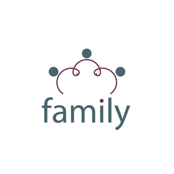 Счастливый шаблон векторного дизайна семьи — стоковый вектор