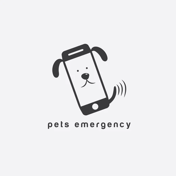 Mascotas concepto de emergencia diseño plano — Vector de stock