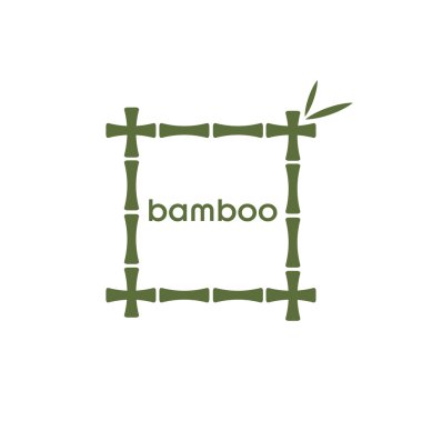 Yeşil Bambu sapları ve yaprakları