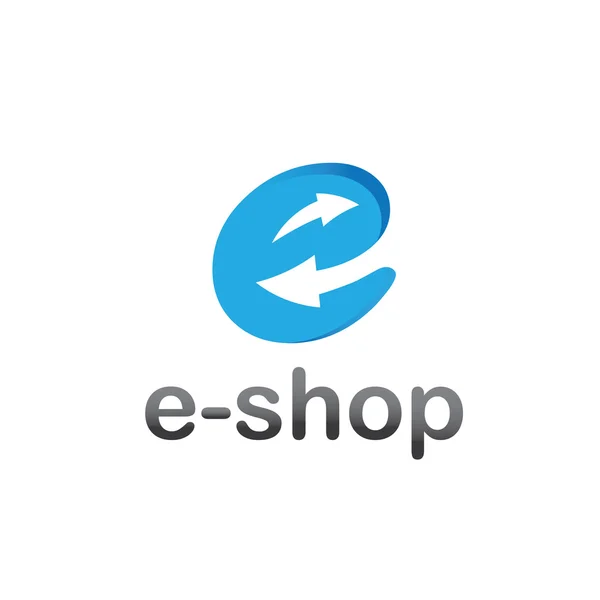 E shop vector ontwerp sjabloon — Stockvector