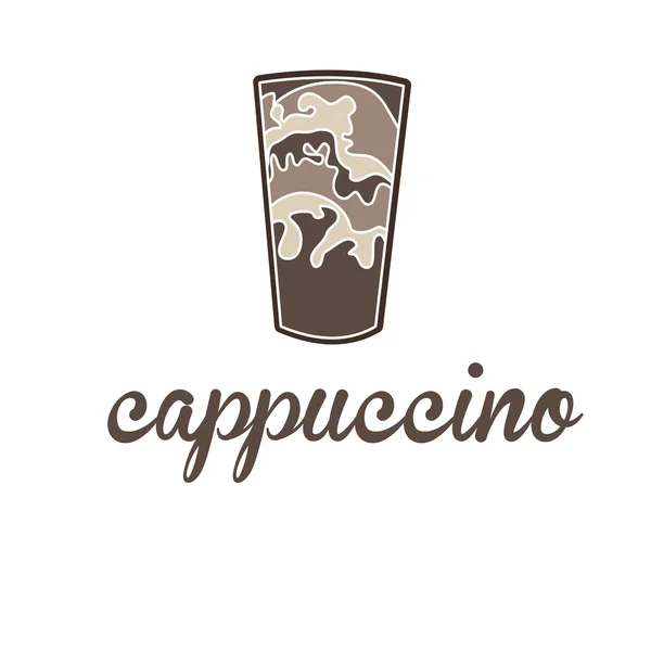 Illustration des Konzepts Cappuccino. Vektor — Stockvektor