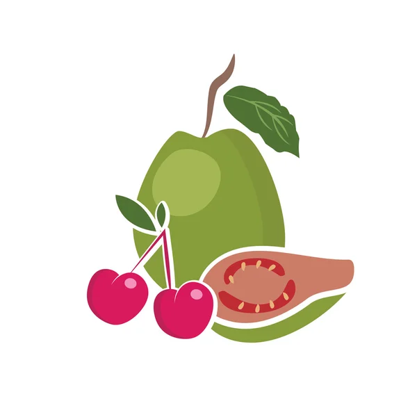 Ilustración de frutas. Vector — Vector de stock