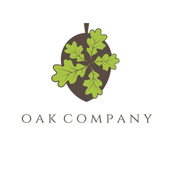 Illustration of oak tree icon. vector — Stock Vector