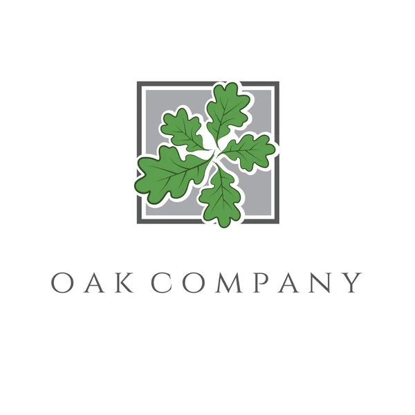 Illustration of oak tree icon. vector — Stock Vector