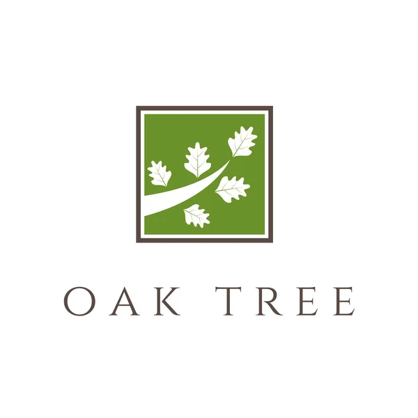 Illustration of oak tree icon. vector — Stock Vector