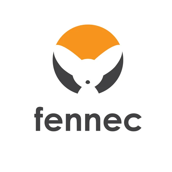 Fennec 狐狸图标的插图。矢量 — 图库矢量图片