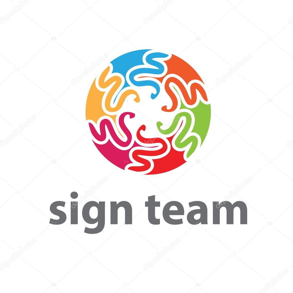 Illustration of concept icon team. Vector