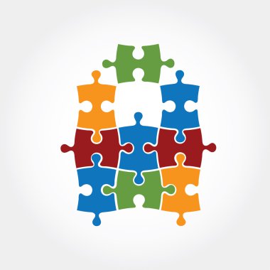 Bulmaca vektör tasarım şablonu