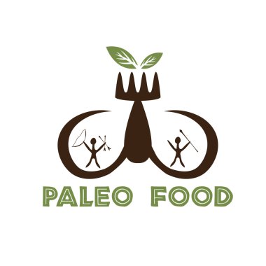 Paleo gıda illüstrasyon mamut fildişi ve cavemans ile