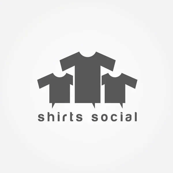 Shirts social concept vector design template — Stock Vector